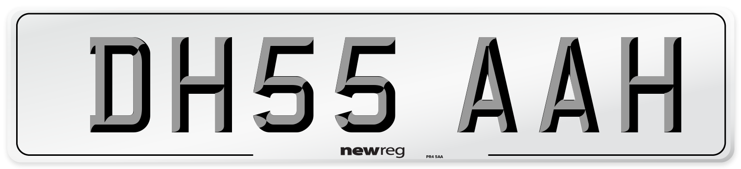 DH55 AAH Number Plate from New Reg